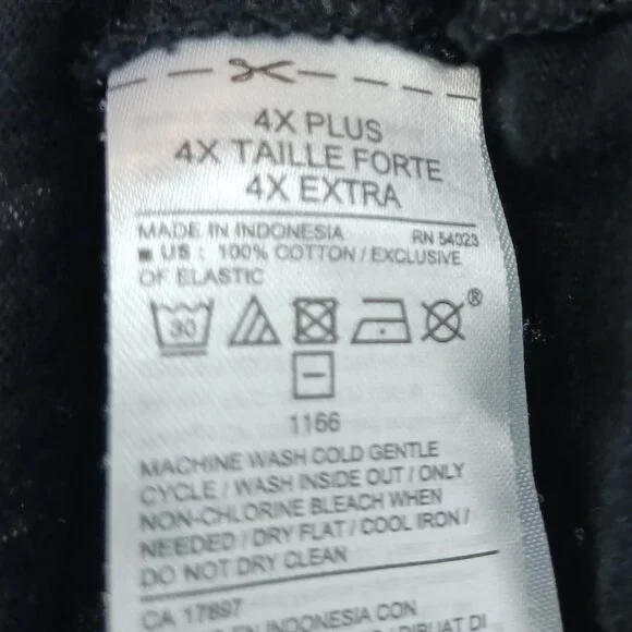 #216 3/$18 - Old Navy Black/White Long Sleeve Top Size 4X - Picture 5 of 6